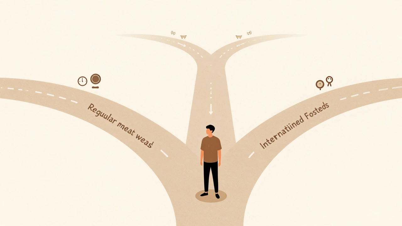 Человек на развилке путей питания