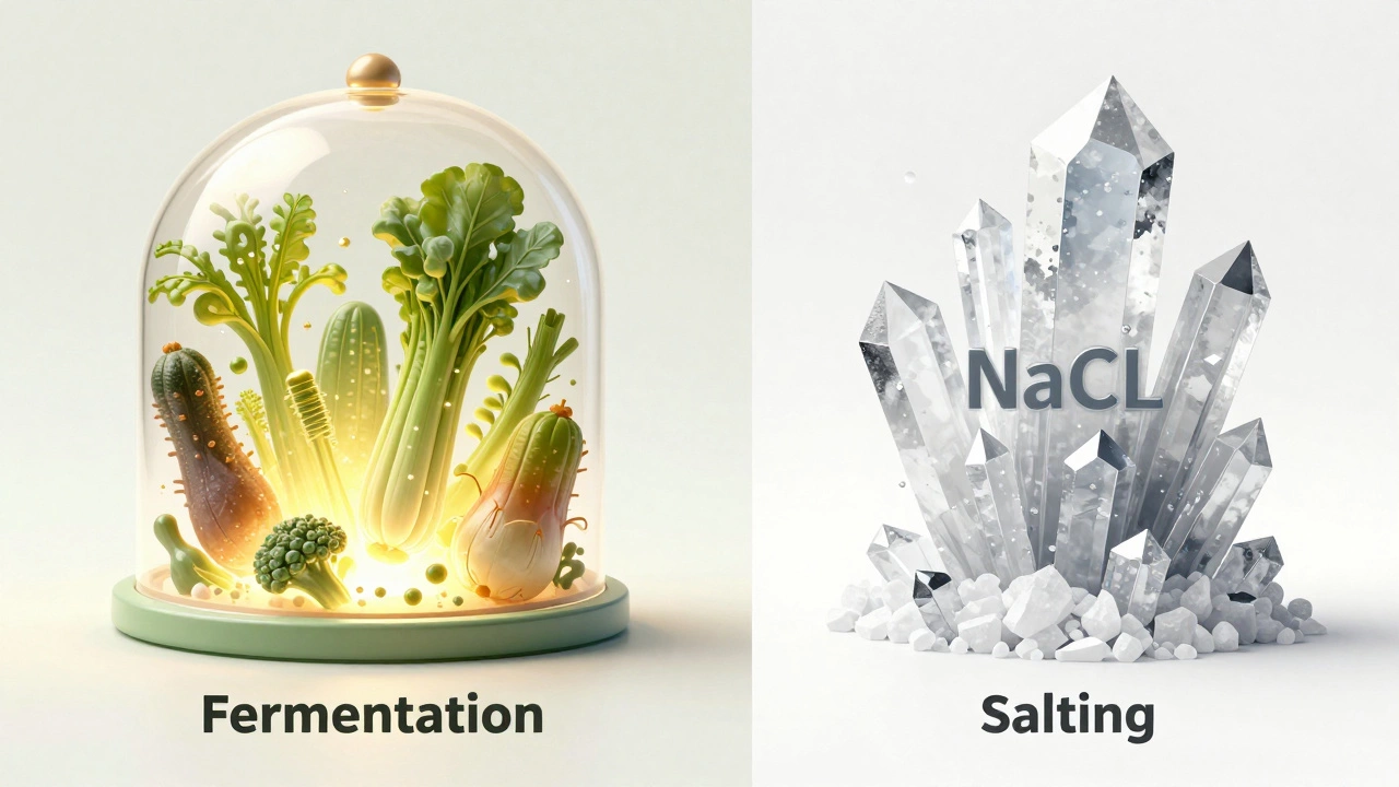 Сравнение биологического квашения и химического соления овощей